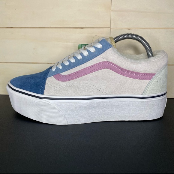 Vans Old Skool Stackform Pastel Pig Suede Women's Size 9 Platform Shoes Faux Fur - Picture 4 of 11